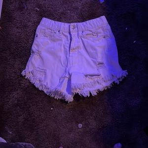 white jean shorts